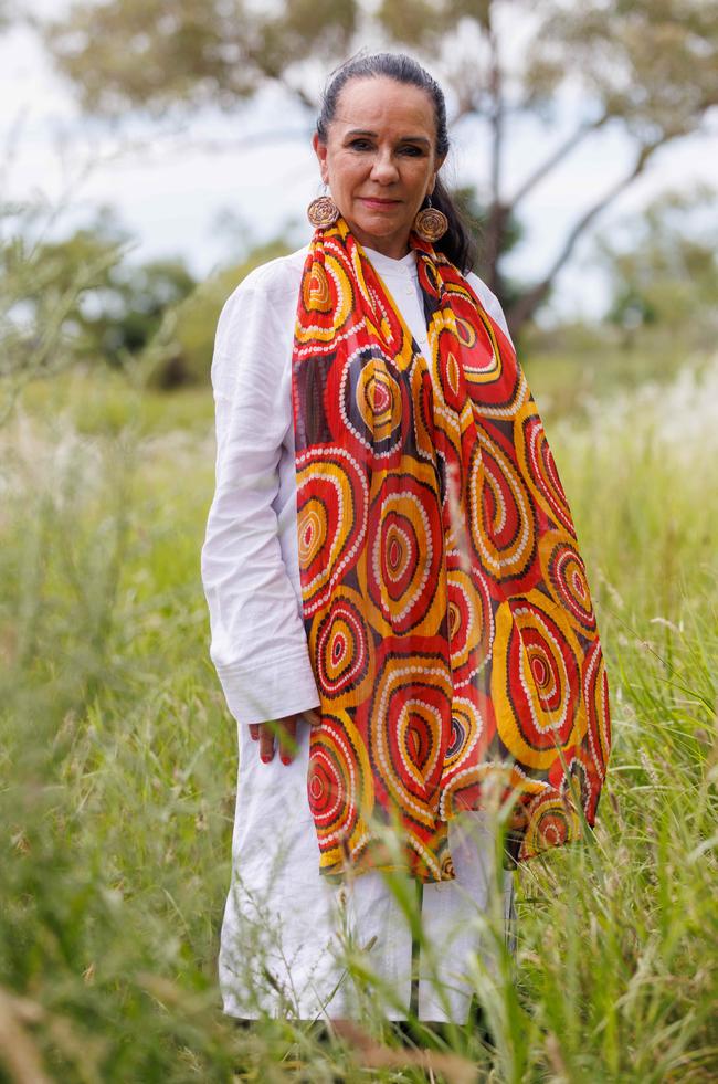 Indigenous Australians Minister Linda Burney, in the remote NT town of Kalkarindji. Picture: David Swift