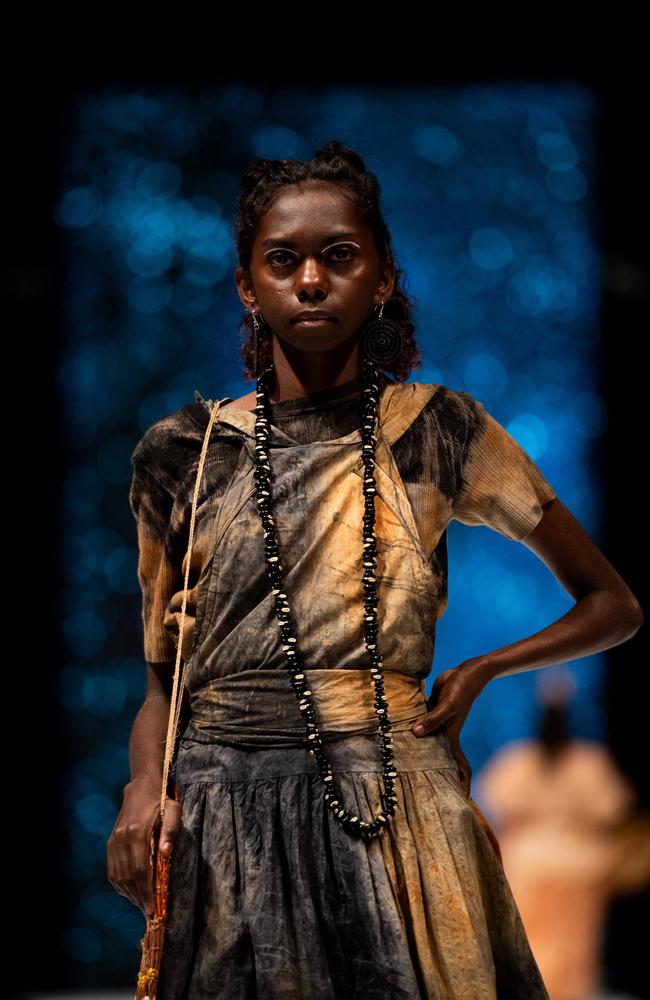 2024 Country to Couture at the Darwin Convention Centre showcases hand-designed First Nations fashion. Picture: Pema Tamang Pakhrin