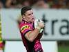 DARWIN, AUSTRALIA - JULY 06: James Roberts of the Panthers scores a try during the round 17 NRL match between the Gold Coast ...