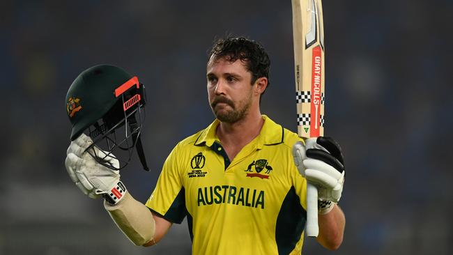 This became a common image as Australia took out the ODI World Cup. (Photo by Gareth Copley/Getty Images)