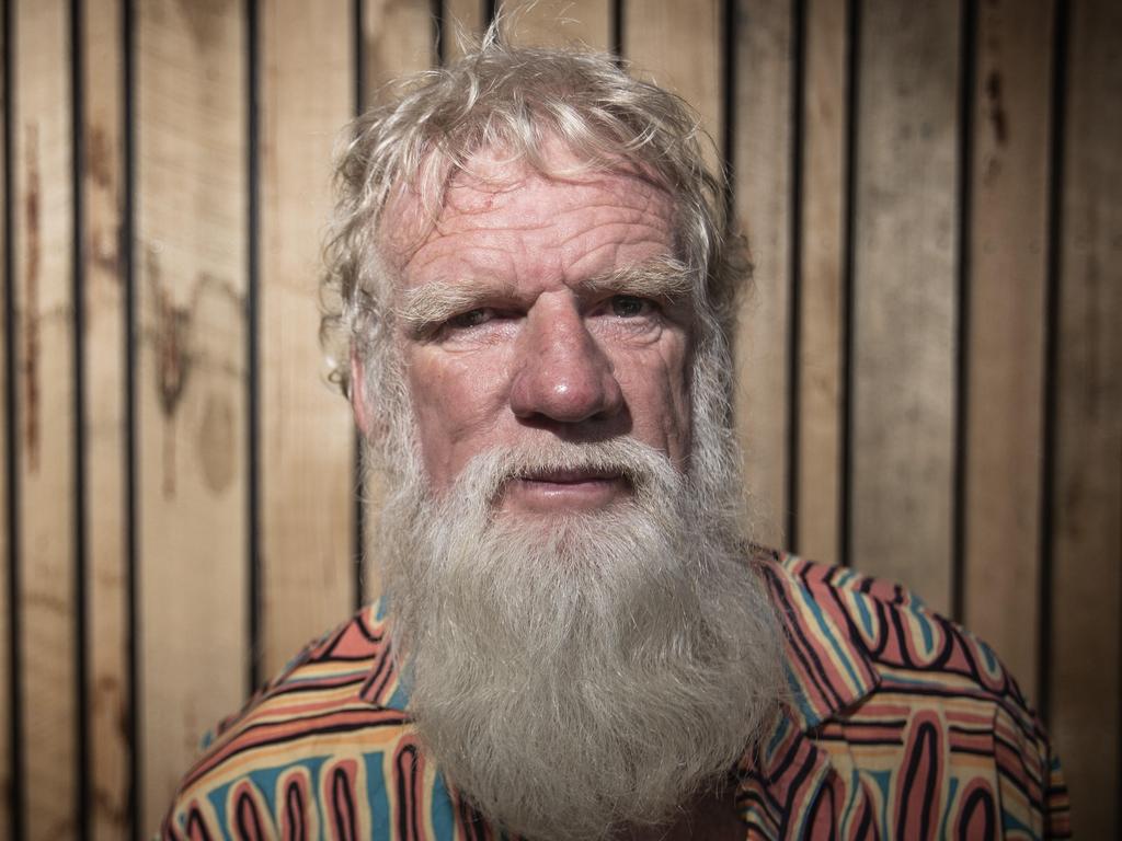 Dark Emu author Bruce Pascoe at the Ballawinne festival in Cygnet, Tasmania. Picture: LUKE BOWDEN