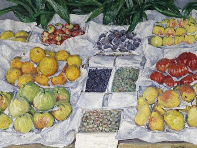 Gustave Caillebotte’s Fruit displayed on a stand (c. 1881–82). Picture: Museum of Fine Arts, Boston