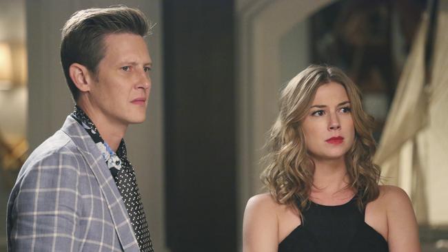 TV sidekick ...  Emily VanCamp and Gabriel Mann in season 4 of Revenge. Picture: Channel Seven