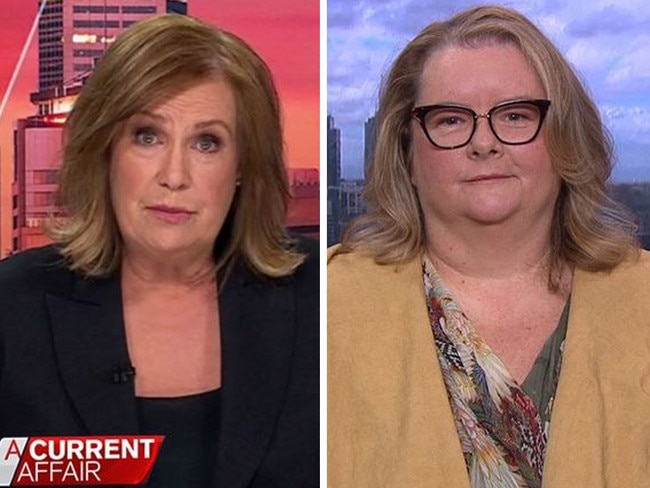 Magda Szubanski appears on A Current Affair with Tracy Grimshaw.