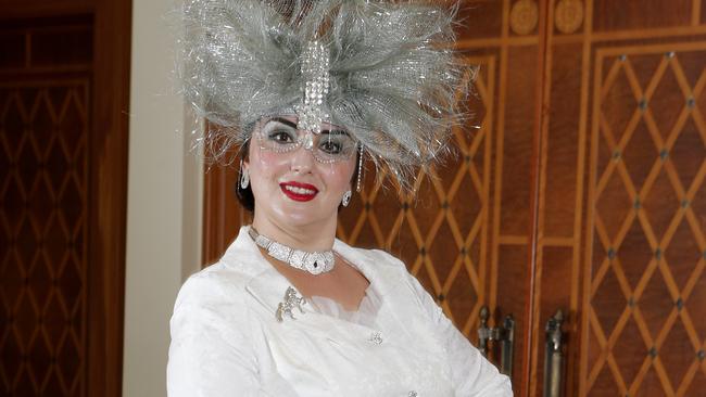 Inessa McIntyre was runner-up in the best dressed category at the Sparkling Ladies Luncheon for Magic Millions. Picture: Jerad Williams