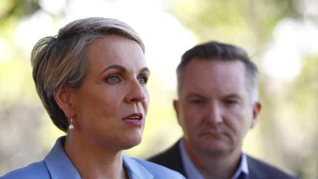 Deputy Leader of the Opposition Tanya Plibersek speaks during a press conference in Sydney, Sunday, April 29, 2018. Labor says it has come up with a new source of GST revenue that would allow the states to agree to cut the 10 per cent tax on female sanitary products.(AAP Image/Daniel Munoz) NO ARCHIVING