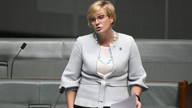 Independent MP Zali Steggall speaks during Question Time in the House of Representatives. Picture: AAP