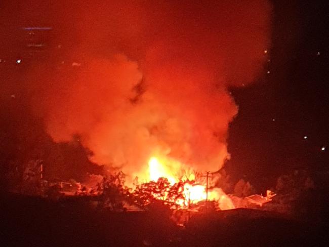 The fire started while the couple were watching bushfire coverage on television.