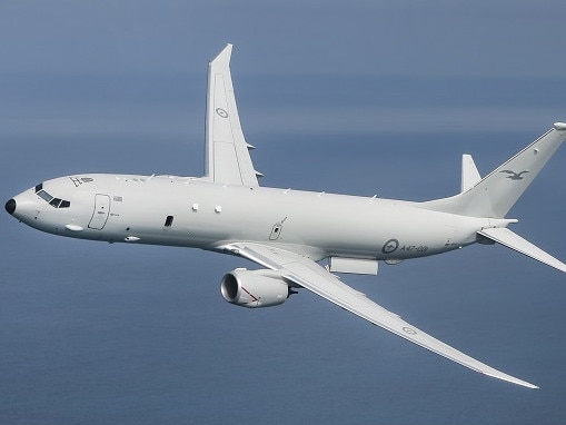 A RAAF P-8A Poseidon aircraft of the sort confronted by the Chinese People's Liberation Air Force.