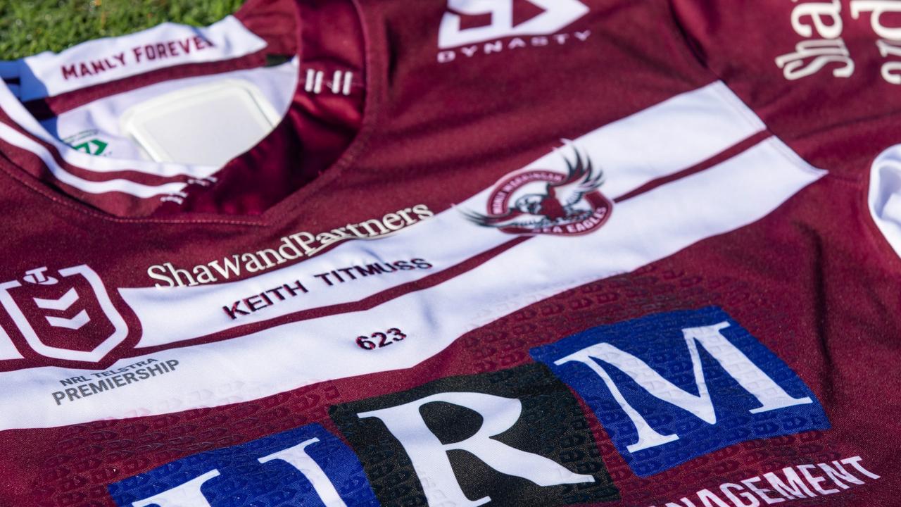 The Sea Eagles honoured Keth Titmuss after his death. Picture: Ben Hamilton