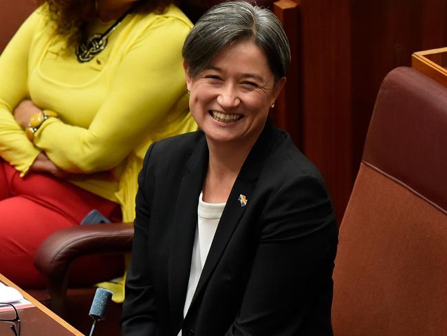 Wong is Australia’s first openly homosexual cabinet minister. Picture: Getty