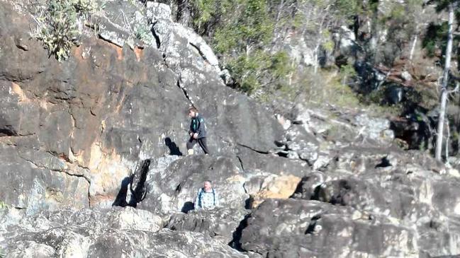 The area around where the women were found was rough and strewn with boulders. Brad Warwick said he was “stumped” as to how the women wound up on the side of it they did.