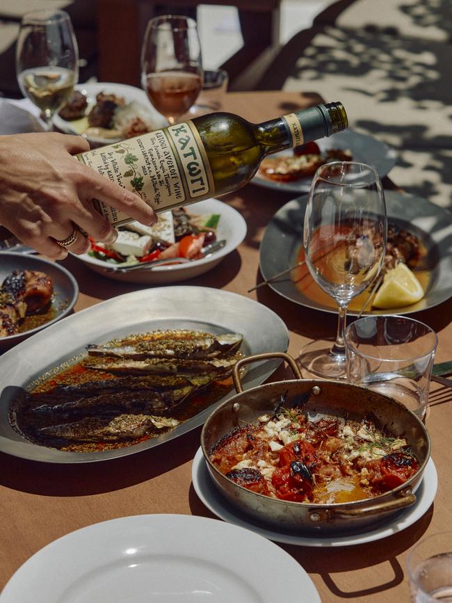 Greek classics at the Olympus table. Picture: Peter Blain