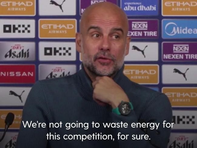 Manchester City won’t ‘waste energy’ on Carabao Cup – Pep Guardiola