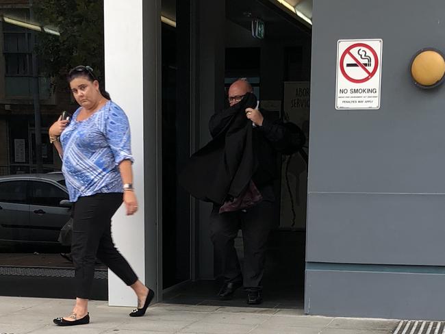 Jason Evans leaving Wyong Local Court with his wife. Picture: supplied