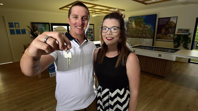 Stockland has released 20 new home sites following increased demand from the First Home Buyer market. Billy and Allison Green are two of the first to have purchased a block. PICTURE: MATT TAYLOR.