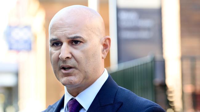 Barilaro’s lawyer, Danny Eid appeared before Downing Centre Local Court to confirm the hearing date. Picture: Jeremy Piper