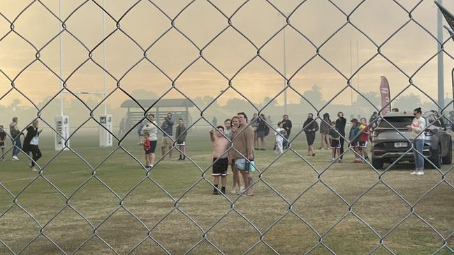 A large fire has taken hold of bushland in the Bundaberg suburb of Norville.