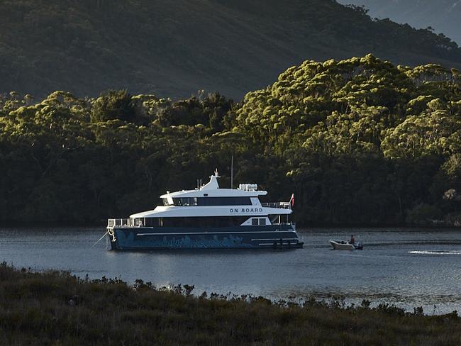 Expedition Vessel Odalisque III in Bathurst Harbour. Photo: Tim Grey