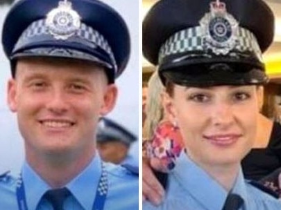 Constable Rachel McCrow, 26, and Constable Matthew Arnold, 29, were gunned down at the property in the western Darling Downs, about three hours west of Brisbane.