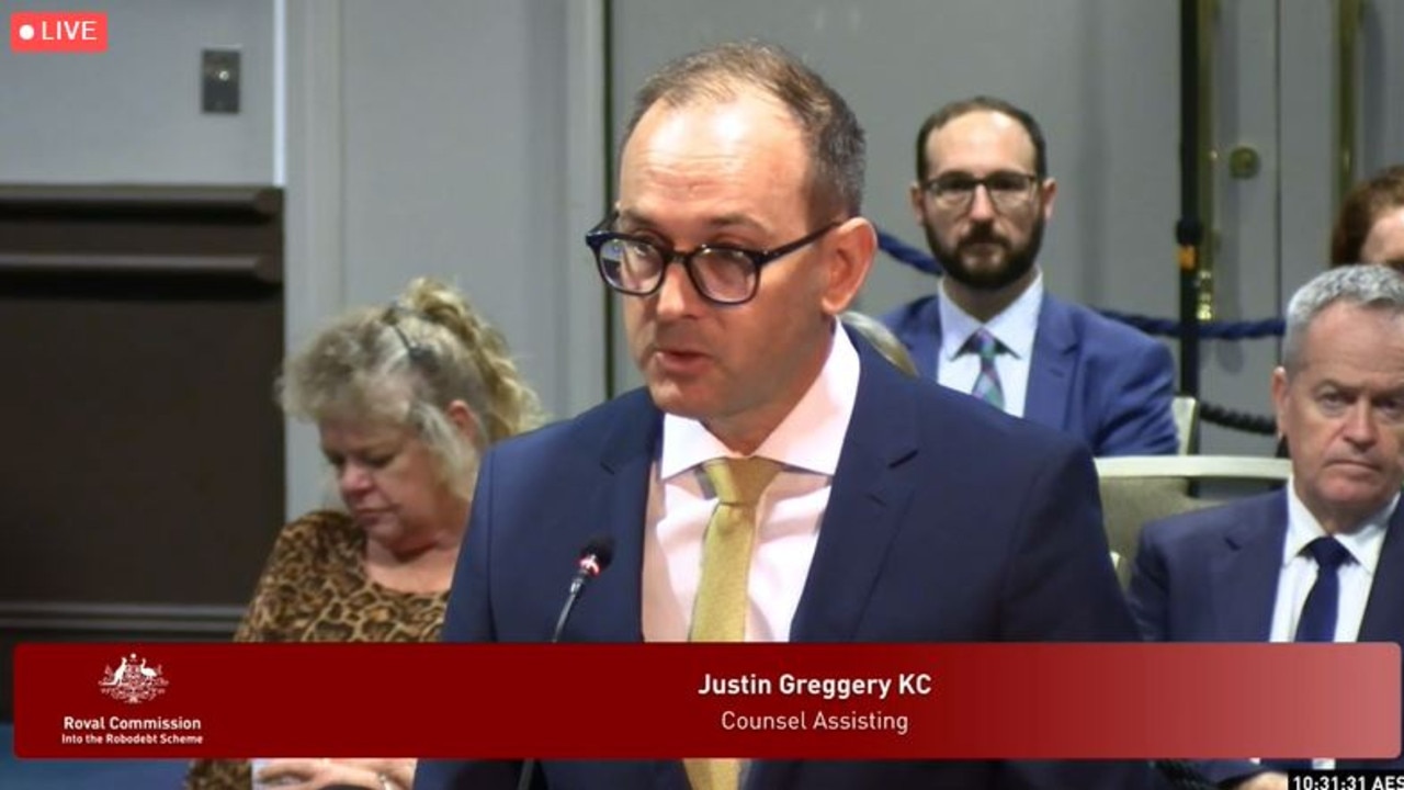 Senior counsel assisting the royal commission Justin Greggery delivered his opening statement on Tuesday.