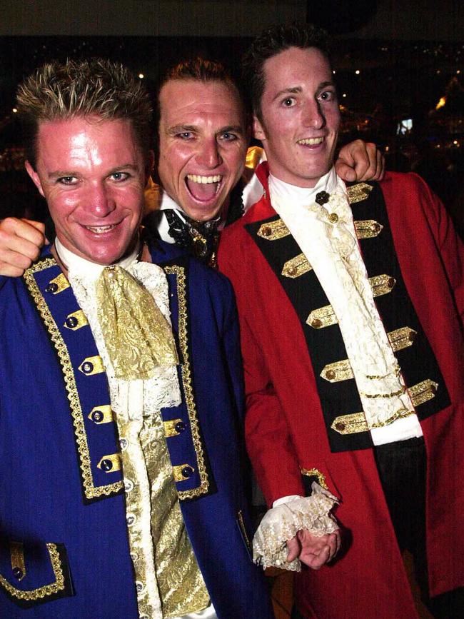 Matthew Suters, Iain Haddon and Jason Pfingst at Melbas in 2001.