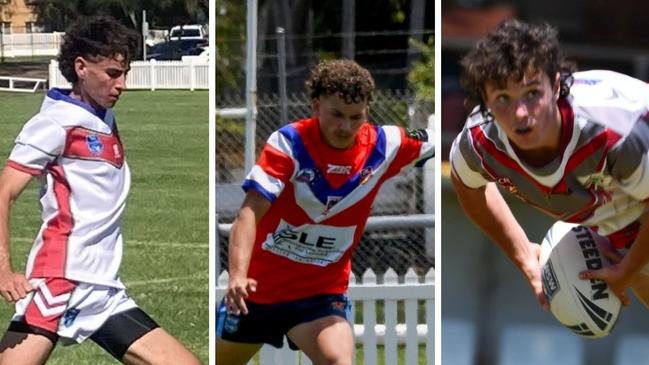 Collage of players taking part in the Andrew Johns and Laurie Daley Cups in 2023.