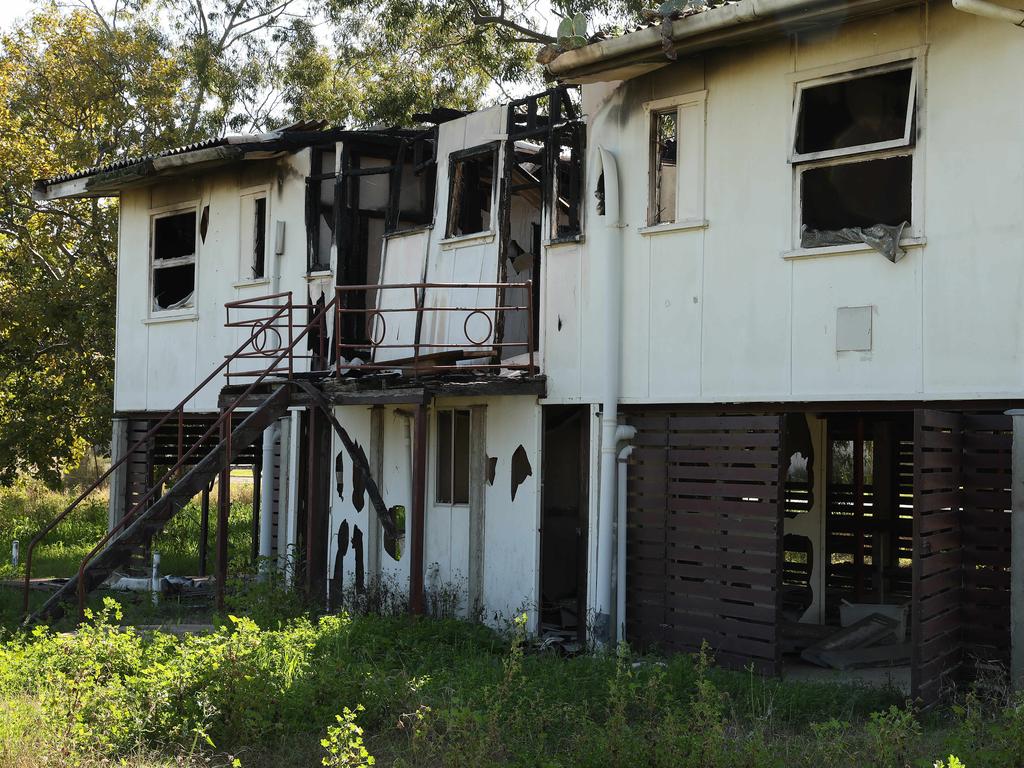 A damaged house in Boggabilla near Goondiwindi. Picture: Liam Kidston