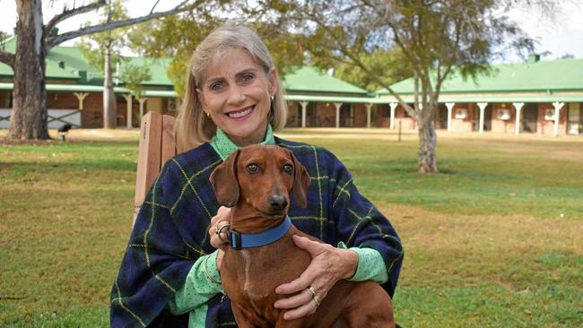 Amanda Weyman-Jones (pictured with Gus), was diagnosed with MS 33 years ago. After battling the disease for so long, Mrs Weyman-Jones is is seeking out life-changing treatment in Russia. Picture: Jorja McDonnell