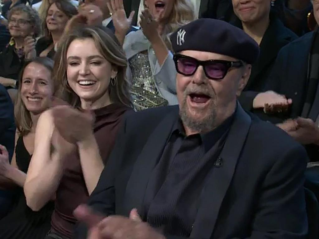 Jack Nicholson mead a rare appearance at the SNL50 celebrations. Picture: NBC