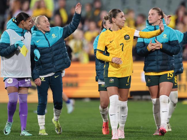 Steph Catley says some of her favourite memories are playing in front of home crowds. Picture: Cameron Spencer/Getty Images