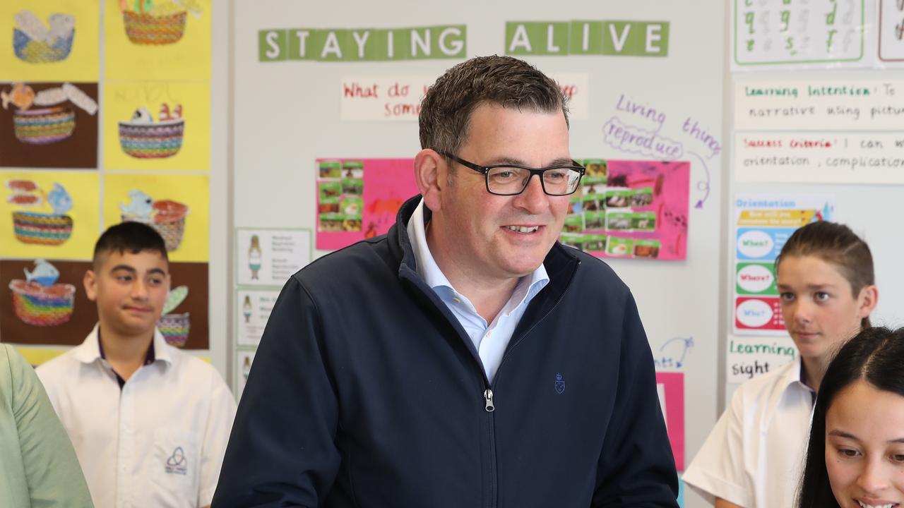 Victorian Premier Daniel Andrews revealed Visit Victoria would be the new sponsor of the Australia Diamonds netball team. Picture: NCA NewsWire / David Crosling