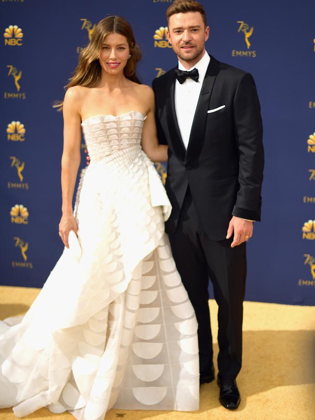 Emmy nominee Jessica Biel and hubby, Justin Timberlake Picture: AFP