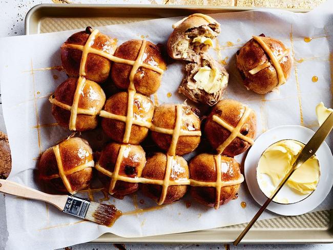 Honey cinnamon hot cross buns.