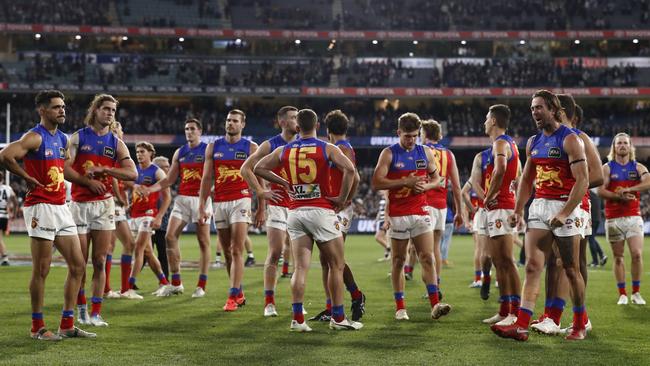 Brisbane was humbled by Geelong in the preliminary final last season. Picture: Darrian Traynor/AFL Photos/Getty Images