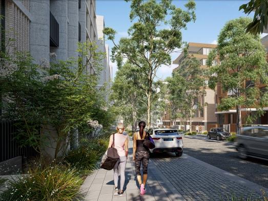 Artist impression of new Tallawong village. Picture: Supplied