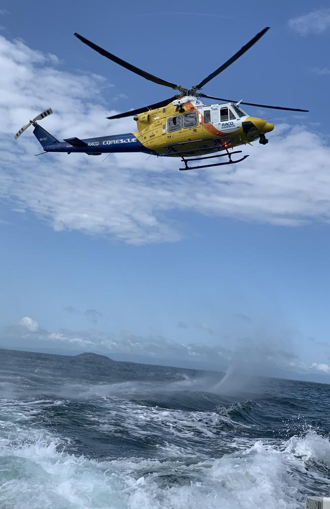 A Mackay RACQ CQ Rescue chopper ready for training.