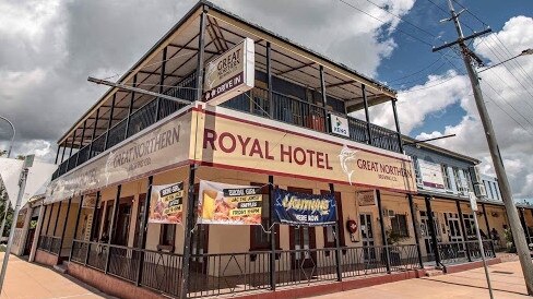 The Royal Hotel in West End, Townsville where an armed hold up took place overnight.