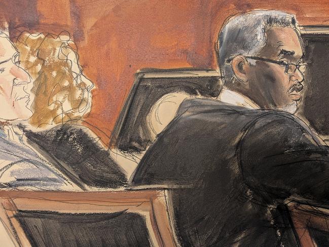 Sean Diddy Combs sits at the defence table before the start of jury selection at Manhattan federal court. Picture: Elizabeth Williams via AP
