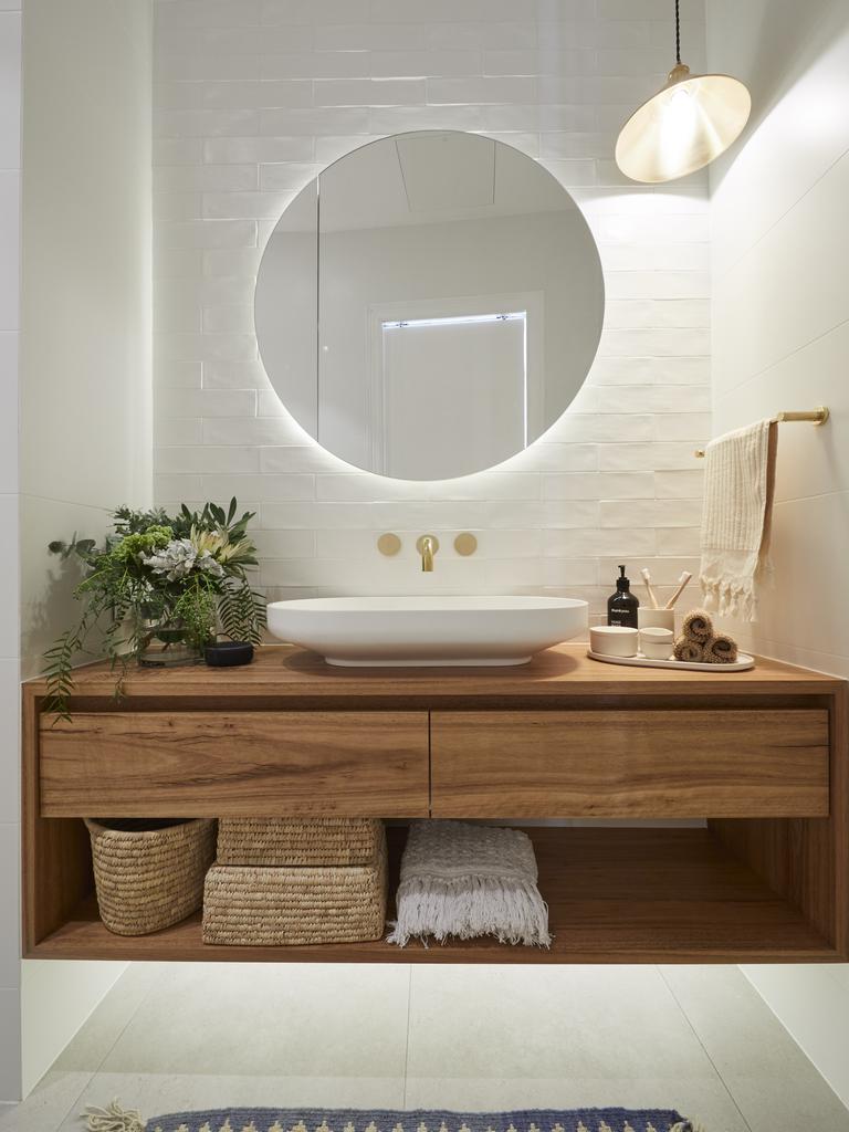 The judges absolutely loved their custom-made wooden vanity. Picture: The Block