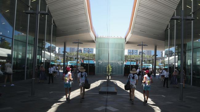 The view from the concourse outside Rod Laver Arena.