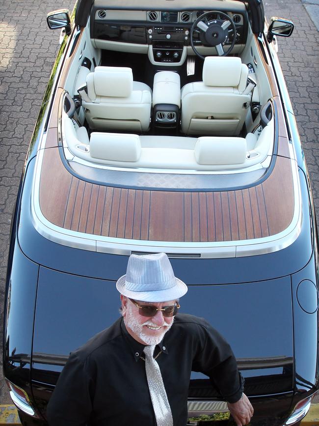 Lance Vater became an internet sensation when one of his Rolls Royce cars got flooded during a storm while parked with its top down at Glenelg.