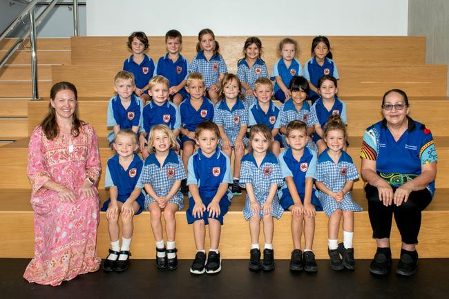 Cannonvale State School 2022 Prep 1. Teacher: Kitty Donald Teacher Aide: Mori Maere. (L-R) Back row: Asher Springbett, Reid Springbett, Cadey Taylor, Wynter Warminger, Olivia Watson, Cathy Zhang; middle row: Oliver Mitchell, Bolton Molineaux, Archie Oberg, Nara Power, Lachlan Rattray, Indiana Savill, Abby Smith; front row: Harlow Bartholomew, Catherine Farrell, JJ Hocking, Lila Jones, Jai McConnell, Summer Miles. Picture: Michaela Harlow MKY2022PREP