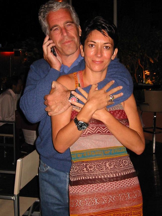 Ghislaine Maxwell and US financier Jeffrey Epstein.