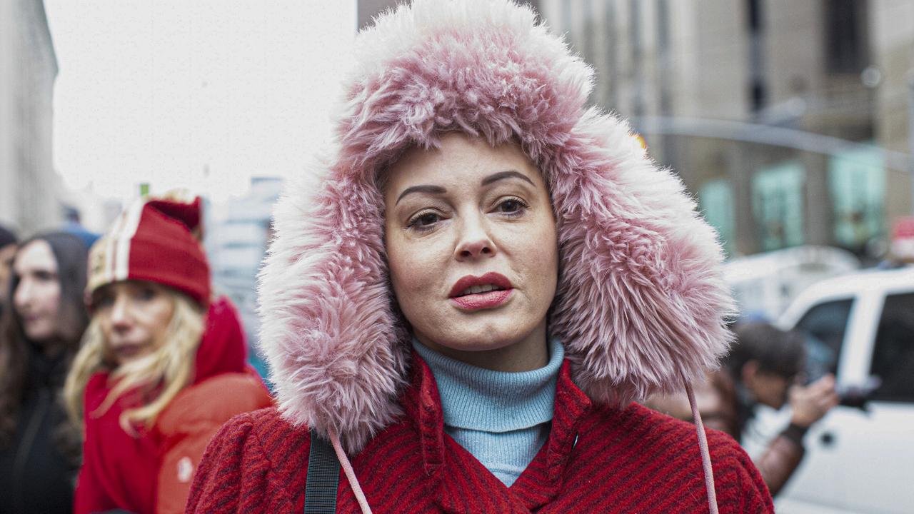 McGowan outside court during Weinstein’s NYC trial in January this year.