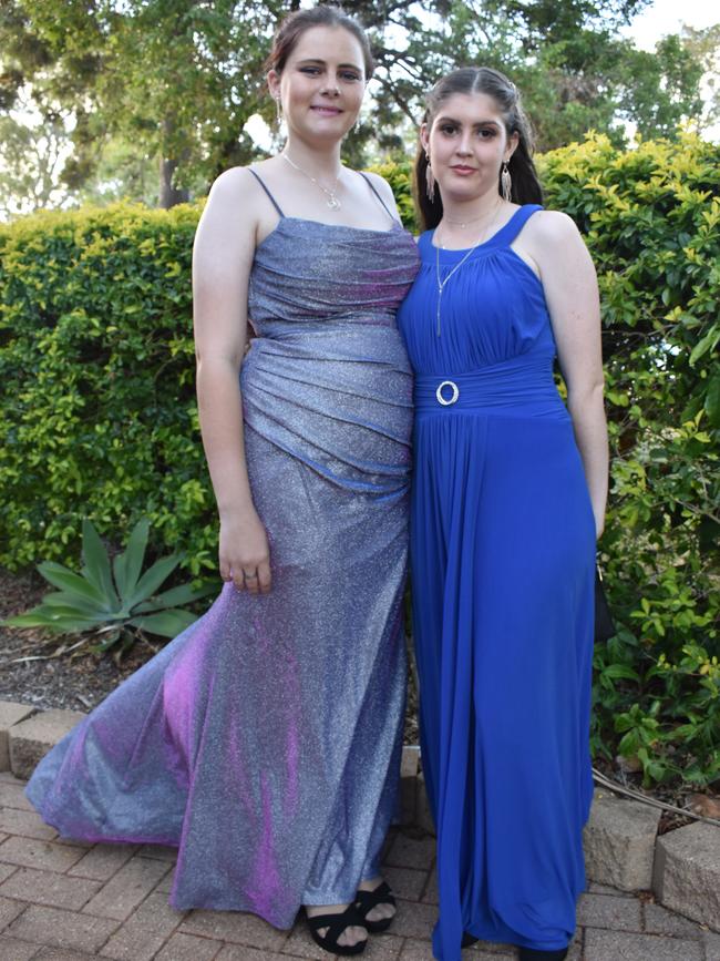 Felicity Jenkins and Libby Baird at the Pioneer State High School formal at the Mackay Golf Course on Friday November 20. Picture: Zizi Averill