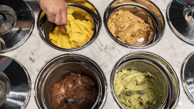 Some of the 26 flavours to relish at Rivareno Gelato. Picture: Monique Harmer