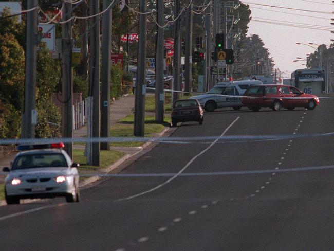 The Moorabbin scene where the officers were gunned down. Picture: Andrew Batsch