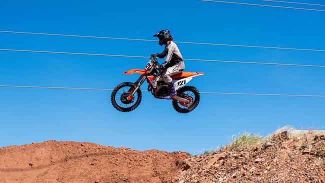 Liam Walsh does his laps around Hidden Valley motor sports complex, soon to be the home of MXGP. Picture: Pema Tamang Pakhrin