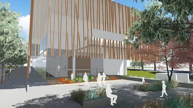 An artist’s impression of the new St Clair High School building. Supplied by NSW Education Department.